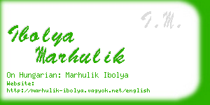 ibolya marhulik business card